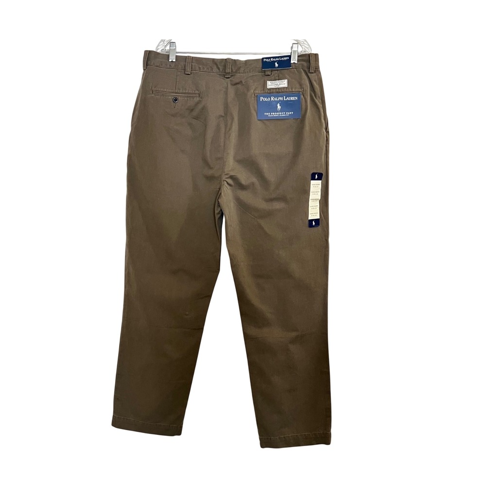 Polo Ralph Lauren Prospect Pant Mens 38x32 Olive Brown Classic Fit Chino New